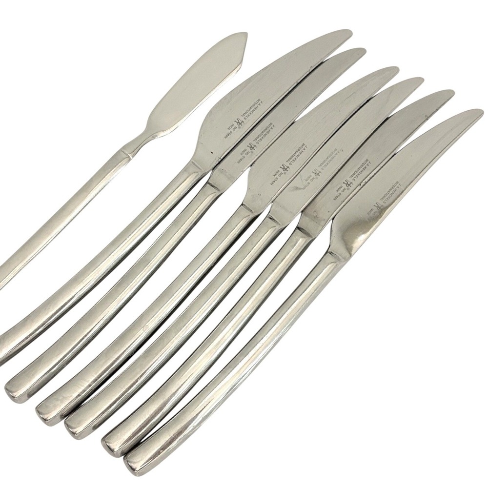 J A Henckels Zwilling OPUS Stainless 6 Dinner Knives Set 1 Butter Knife